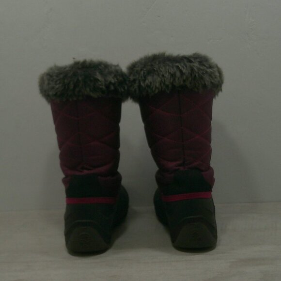 Kamik Waterproof Black Magenta Pink Faux Fur Top Lined Winter Snow Boots Size 1 - Picture 10 of 10